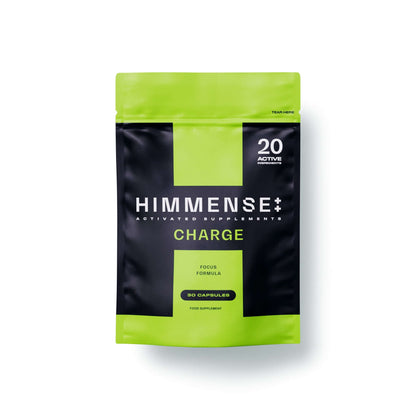 CHARGE cognitive function supplement with Lion's Mane, Bacopa Monnieri, Ginseng, and Ashwagandha for memory, energy, and reduced tiredness.